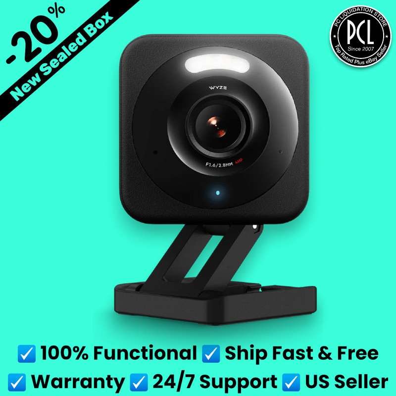 ✅ Wyze Cam V4 2.5k QHD Wired Camera with Integrated Spotlight – Black ✅
