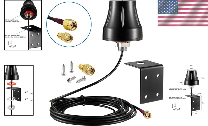 Outdoor Dual Band WiFi 5dBi Antenna 2.4/5.8GHz RP-SMA for Security Camera gallery