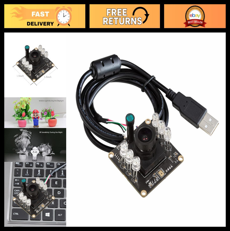 1080P Day & Night Vision USB Camera, 2MP IR-Cut Webcam for Windows/Linux/Mac