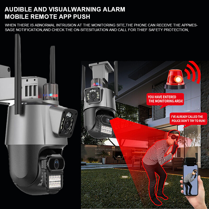 2PCS Camaras De Seguridad Wifi Exterior 4K Inalambrica Con Vision Nocturna Video gallery