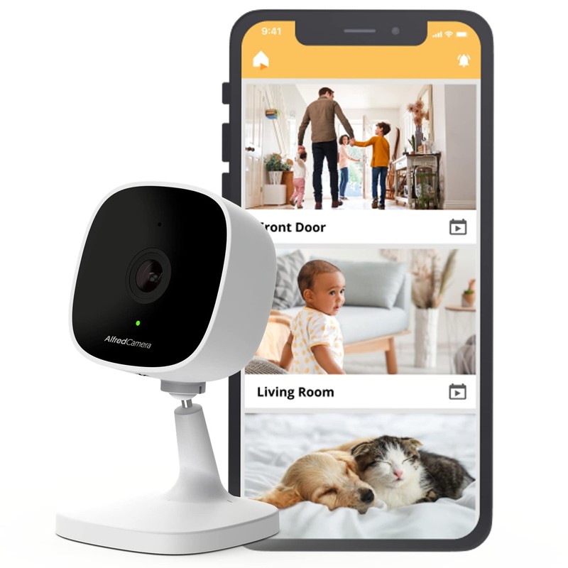 AlfredCam Indoor WiFi Security Camera, FullHD 1080P, 2.4G/WiFi, Continuous Re…