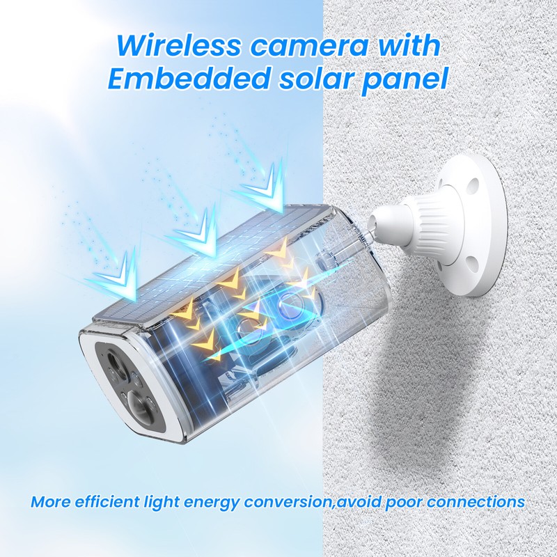 ANRAN 3MP Wireless Solar Powered WiFi IP Outdoor Security Camera AI Human Motion gallery