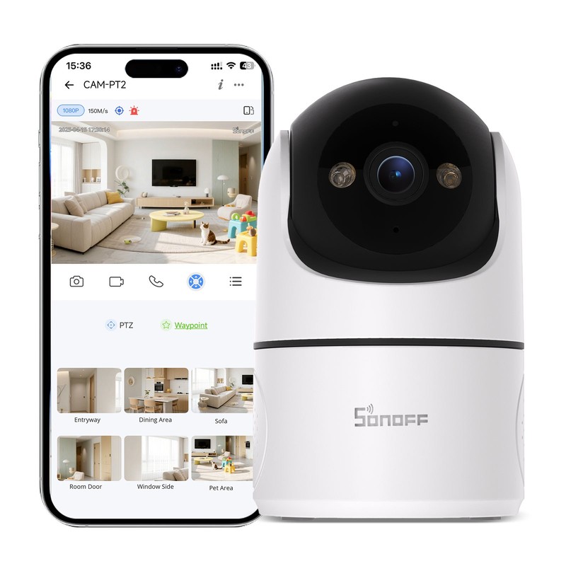 SONOFF IP WiFi Smart Indoor Home Security Camera 360° Panoramic Human Detection