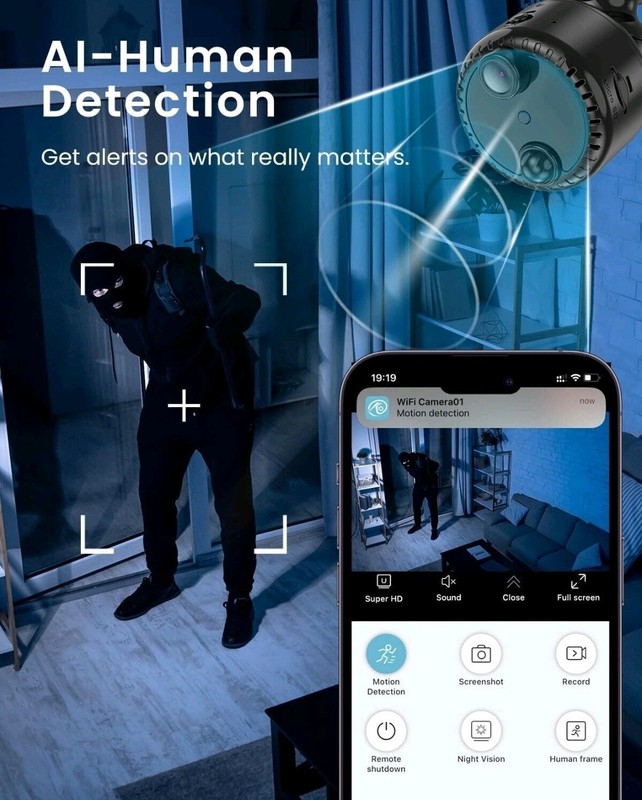 Long Battery Life 4K Mini WiFi Security Camera with Flexible Storage Options** gallery