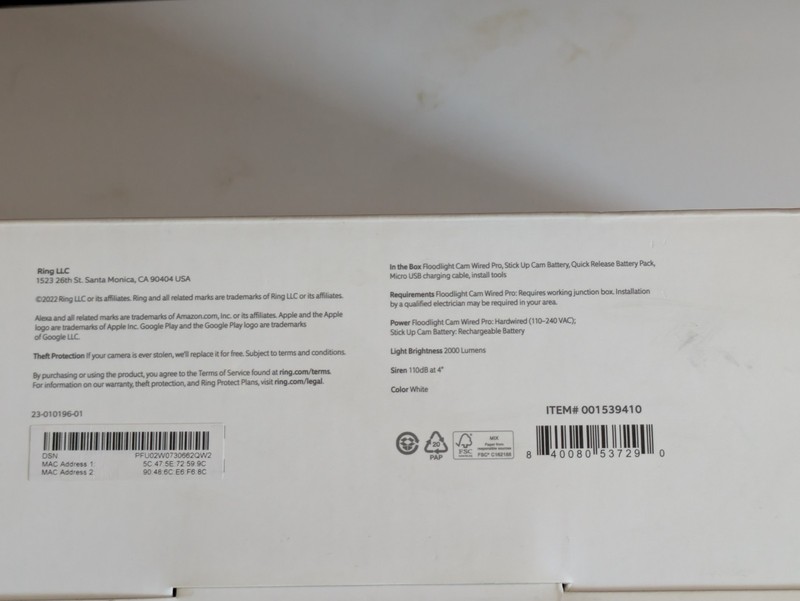 New (Open box) Ring Floodlight Cam Wired Pro and Stick Up Cam Battery gallery