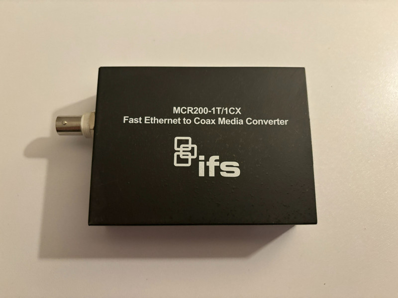IFS MCR200-1T/1CX Fast Ethernet to Coax Media Converter (L EE)