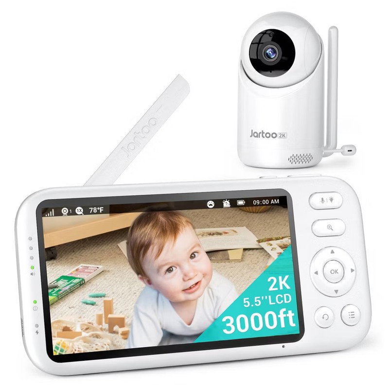 Jartoo 5.5″ Video Baby Monitor – White