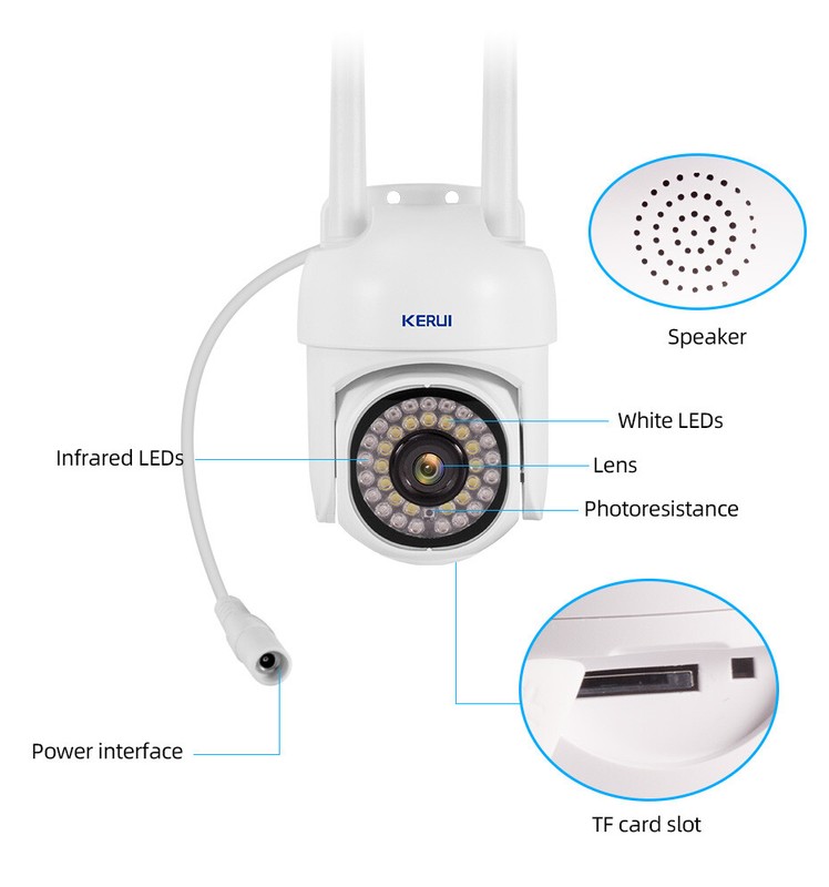 KERUI 5MP HD Wifi Wireless Security Camera System Outdoor Home Night Vision Cam gallery