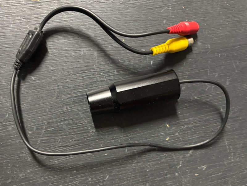 LIPSTICK Style Black Barrel CCTV Camera RCA video/power jacks