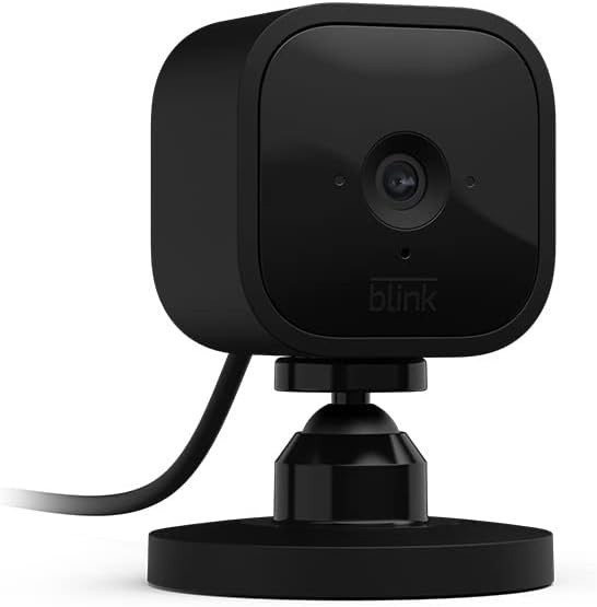 Blink Mini - Indoor plug-in smart security camera, 1080p HD, night vision, Black gallery
