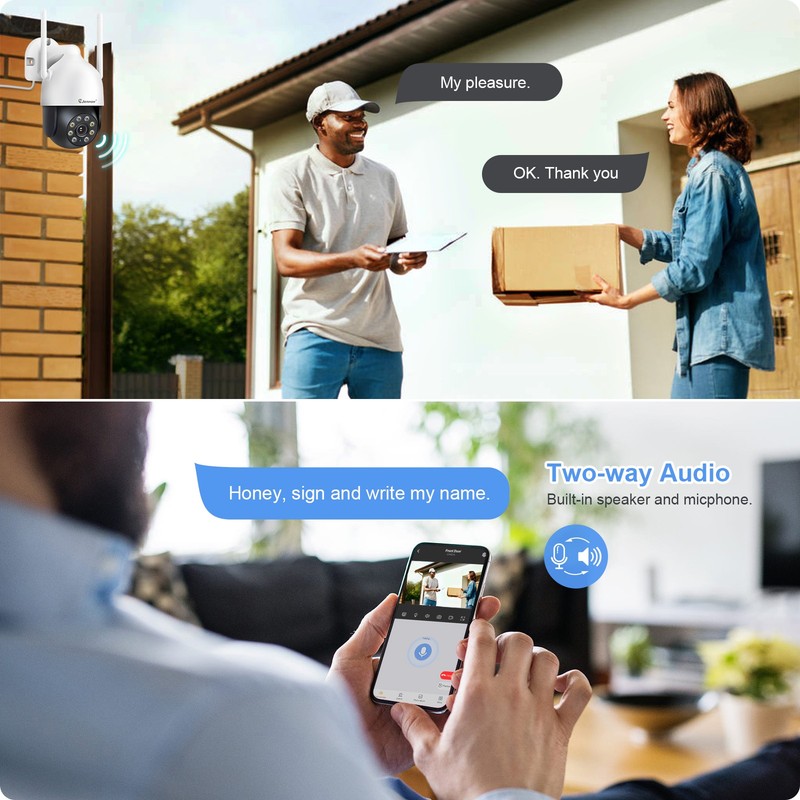 4PCS PTZ Security Camera for JENNOV J-Series WIFI Camera System 5MP 10CH NVR gallery