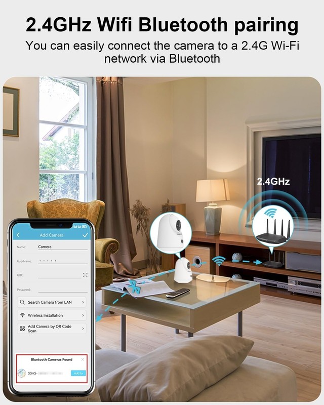 2K WiFi Indoor Security Camera - Wireless Pan Tilt Pet & Baby Monitor, 5000mAh B gallery