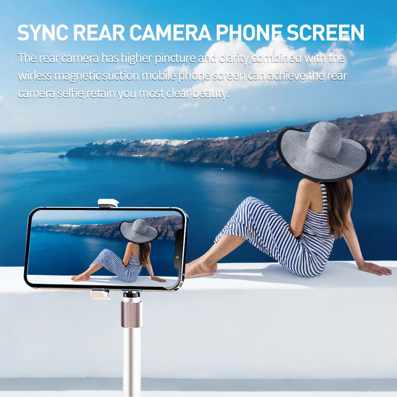 Wireless Magnetic Phone Rear Camera Selfie Monitor for Vlog Live Streaming gallery