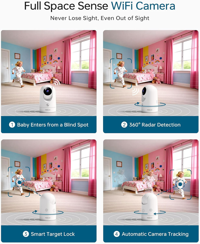 4K Indoor Camera with 360° Auto-Tracking, Alexa Compatible Baby & Pet Monitor gallery