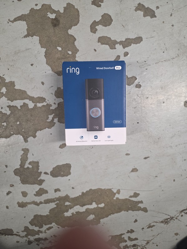New Ring Wired Doorbell Pro 3rd Gen 4K Newest Model Deep Silver – Retail $249.99
