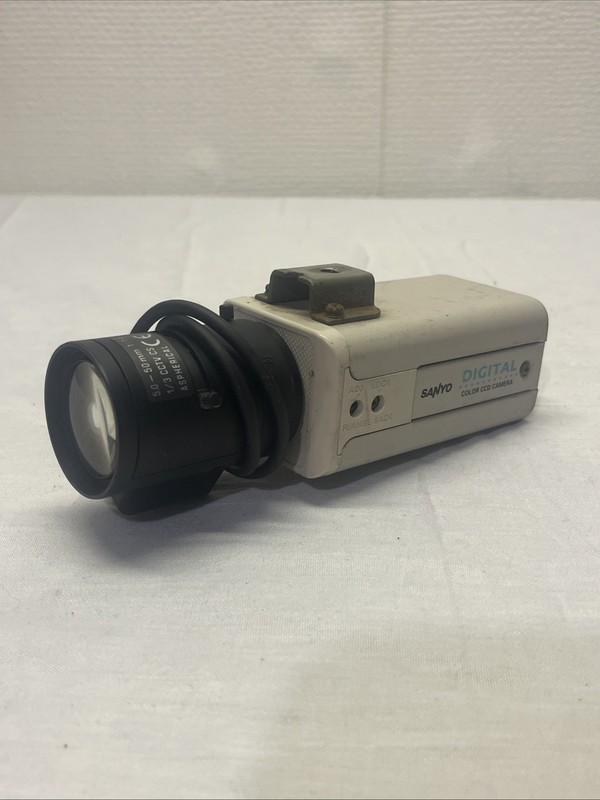 Vintage Sanyo VCC-6574A Surveillance Color Camera W/ 5.0-50mm Lens Security