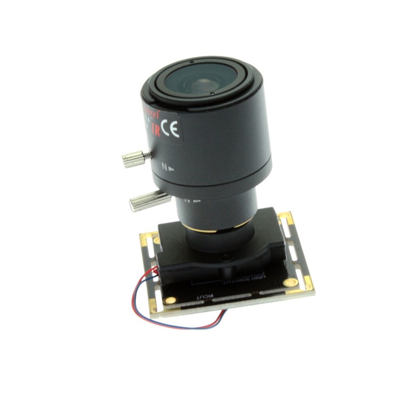 720P Webcam w/ 2.8-12mm Varifocal Lens CMOS OV9712 USB Camera Board MJPEG/YUY2