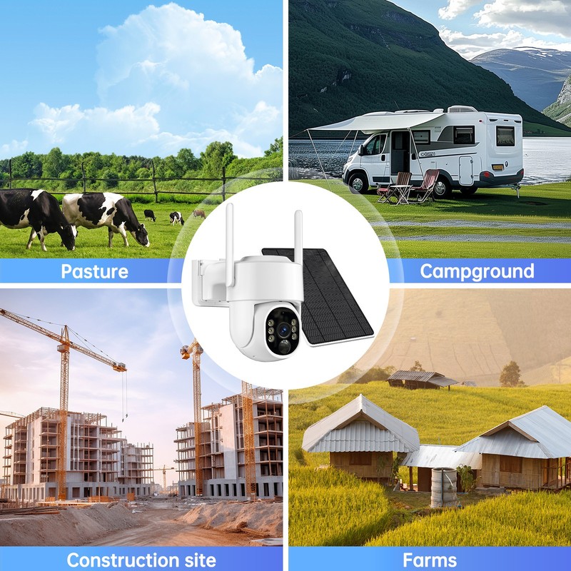 4G Solar PTZ Security Camera - Wireless Outdoor Surveillance for Off-Grid, Farm gallery