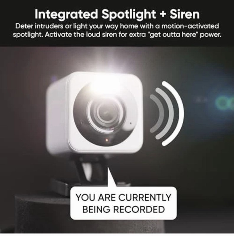Wyze Cam v4 2.5K Color Night Vision Wi-Fi Spotlight IP65 Weather Resistant gallery