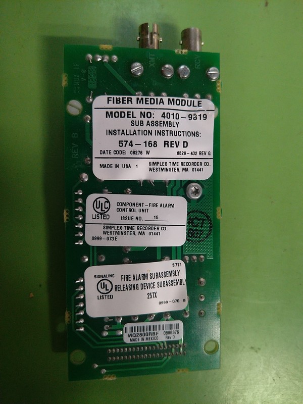SIMPLEX 4010-9819 FIBER MEDIA MODULE 574-168 Rev D