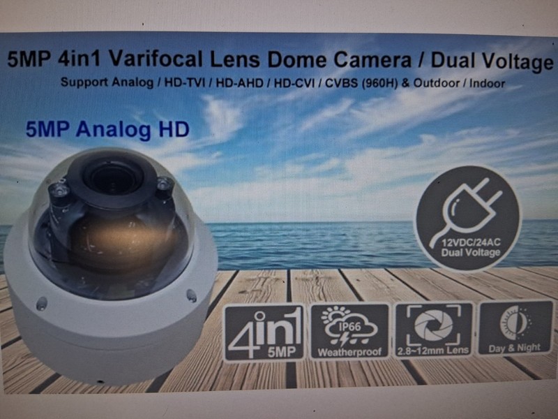 1stPV 5MP Super HD 4in1 Analog Security Dome Camera D/N Out/Indoor 4pcs Smart IR gallery