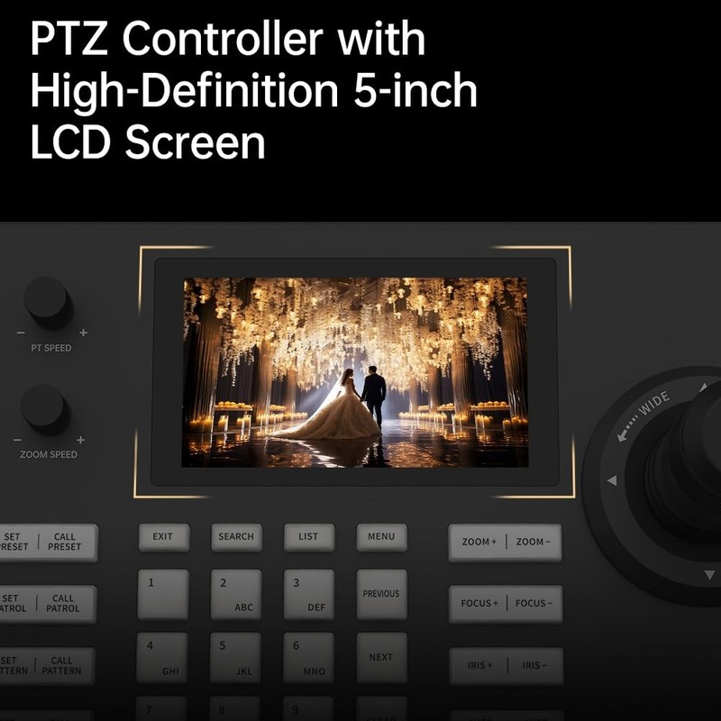 PTZ Controller Camera Controller POE Network 4D Joystick Decoding H.264 H.25 ... gallery
