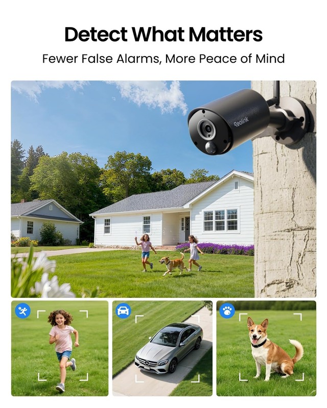 Argus Eco Black+Solar Panel 2K 5MP Solar Security Camera Outdoor for Home Sur... gallery