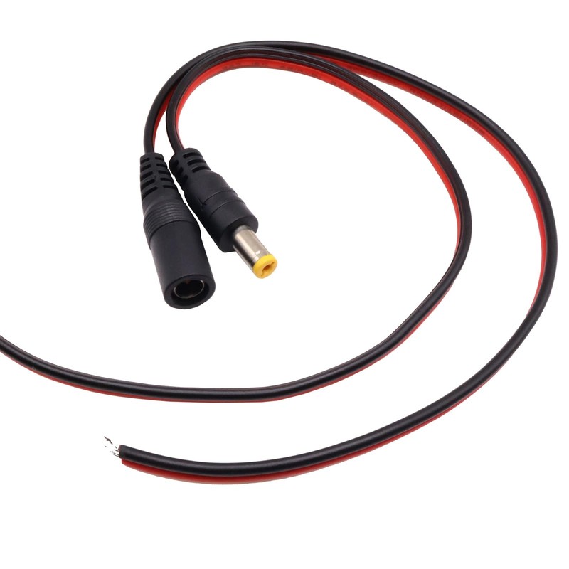 10Pairs DC Power Cable 12V 5A Plugs Male and Female Jack 10pairs, Black gallery