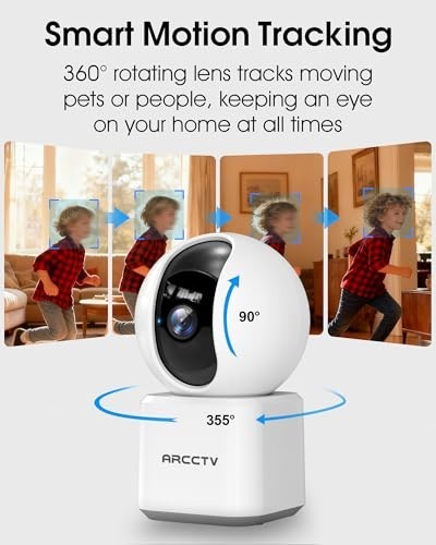 Indoor Security Camera for Home - 5G/2.4GHz WiFi, Motion Tracking, Night Vision, gallery