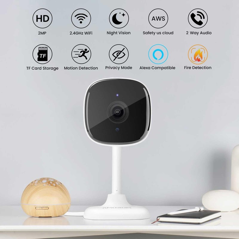 4 Pack Indoor Wired , Baby Pet Monitor, Motion Detection, 2-Way Audio, Night ... gallery