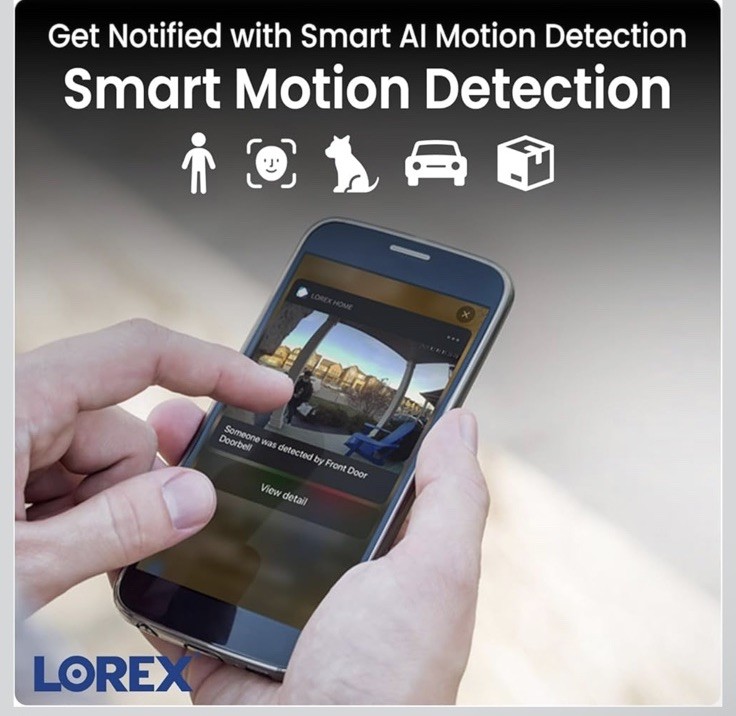 Lorex E896DDB 4K IP Wired Dome Security Camera Smart Security Lighting Black New gallery