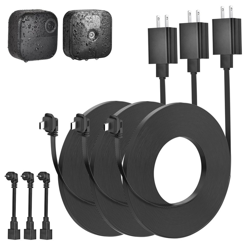 Instantly Connect with 3-Pack 30ft Weather-Resistant Cable for Blink Cameras gallery