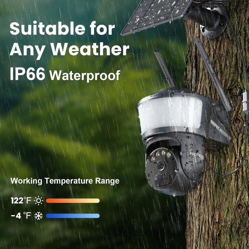 4G LTE Cellular Solar Security Camera No WiFi Spotlight 2K PTZ 360 View gallery