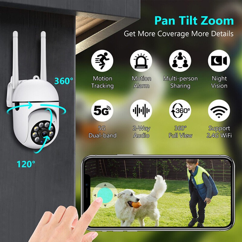 2X 1080P Camaras De Seguridad Para Exterior WIFI Inalambrica Con Vision Nocturna gallery