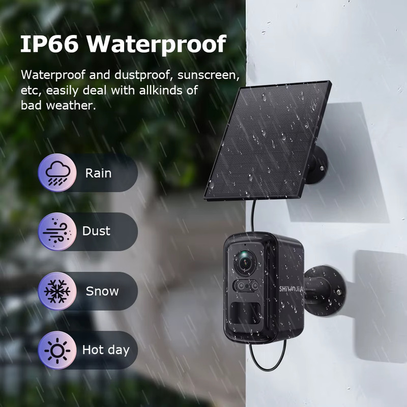 SHIWOJIA 5MP Solar Battery PTZ IP Camera with Night Vision and Two-Way Audio gallery