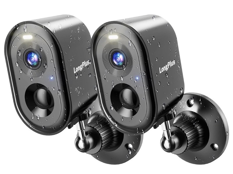 NEW Security Cameras Wireless Outdoor 2K Battery Powered INCLUDES 2 SD CHIPS !!