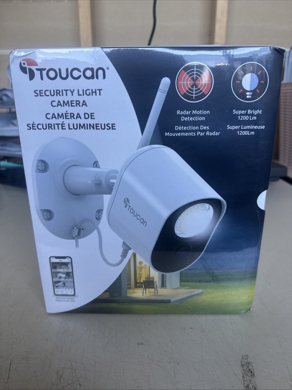 Toucan Security Light Camera with Radar Motion Detection & Super Bright 1200Lm