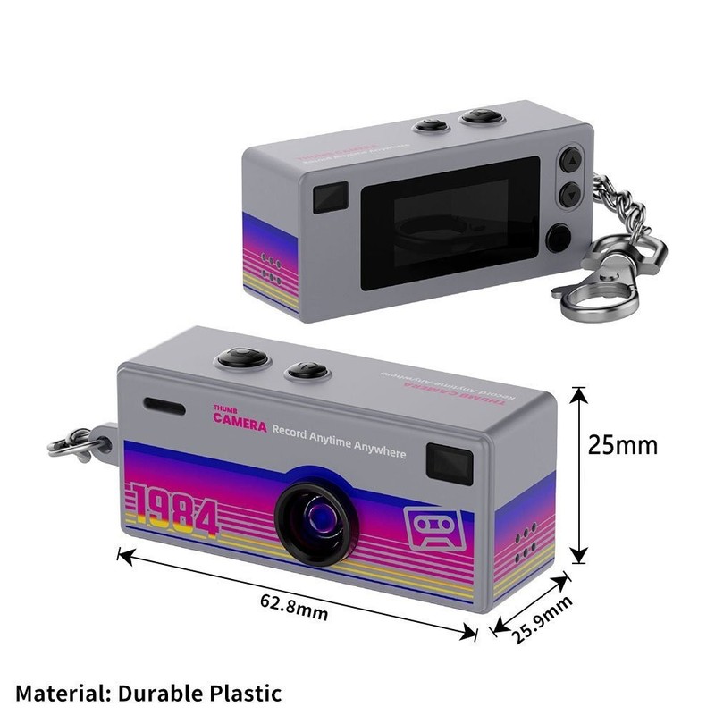 Mini Digital Camera Keychain Collectible Ornaments Decor Pendant OY
