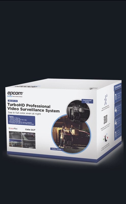 Epcom Professional Video Surveillance System Full Color DVR 4ch 4 cameras 2MP