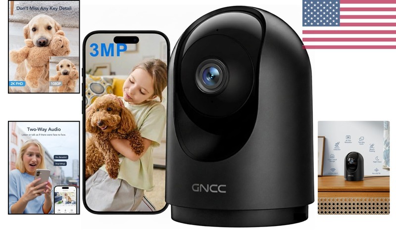 Advanced Motion Detection Indoor Security Camera with Night Vision & Alexa gallery