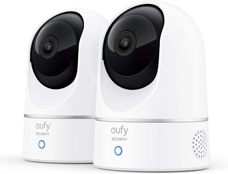 Eufy Security Indoor Cam E220 2-Cam Kit, 2K Indoor Camera with Pan and Tilt | Pl