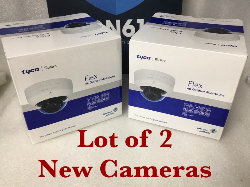 Lot 2 Tyco Illustra Flex IFS08-D22-OI03 Network Camera W/4.17-9.48mm 8MP 4K NEW!