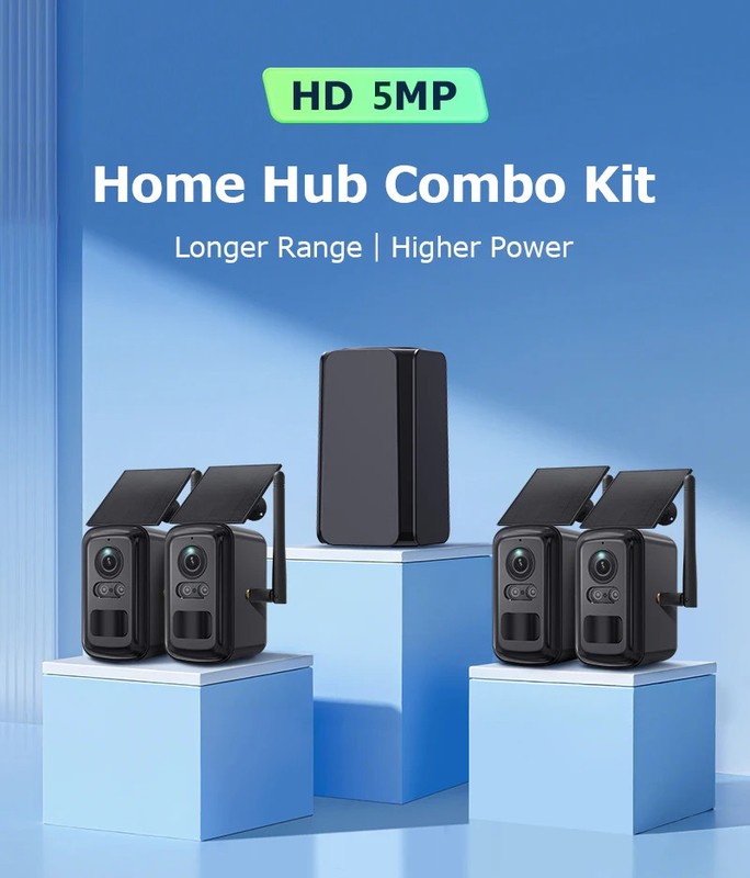 INQMEGA 5MP Wifi Solar Camera Kit Outdoor Wireless Security Surveillance Camera gallery