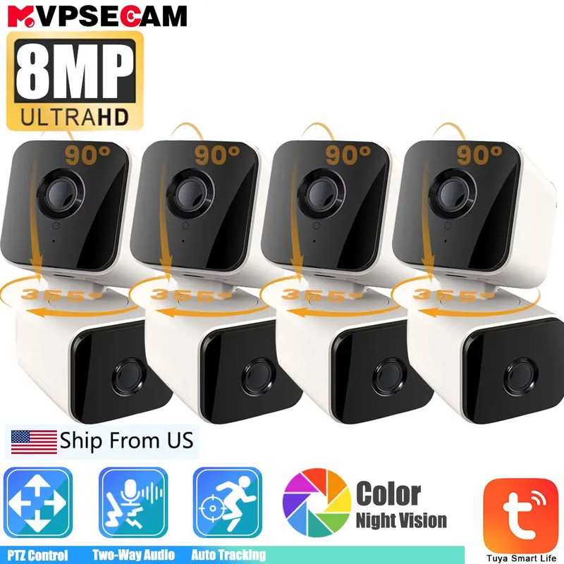 8MP Smart Cam PTZ Control Camera 360 Degree Motion Tracking Color Night Vision gallery