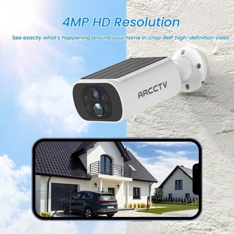 ARCCTV 2K Wireless Security Camera Outdoor Solar Battery 2 Way Audio WIFI Camera gallery