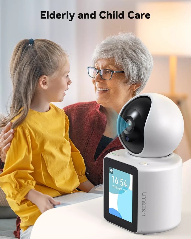 2PCS WiFi Two Way Audio Call with 2.8'' 1080P Monitor Security Camera Free APP gallery