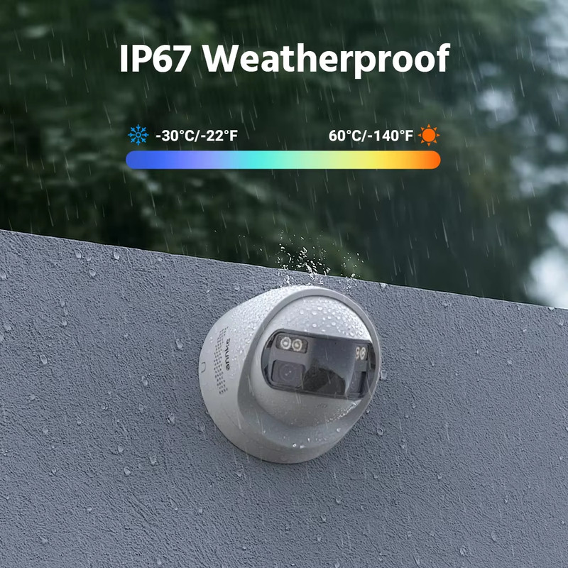 4K 8MP POE Surveillance Camera Dual Lens Outdoor Poe Camera 1/2/4PCS Color Night gallery