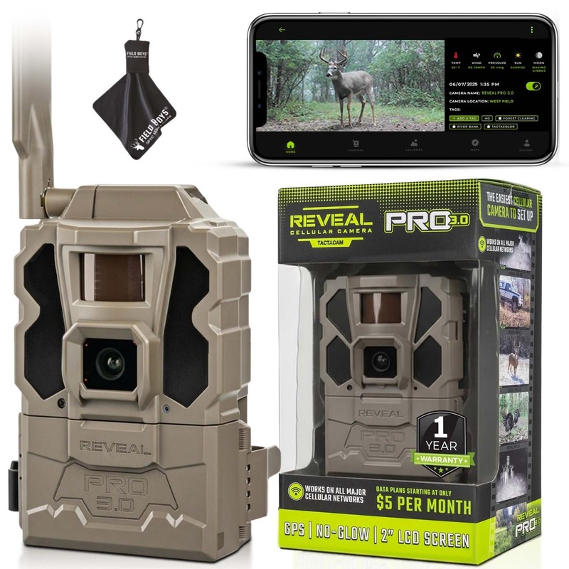 TACTACAM Reveal Pro 3.0 Cellular Trail Camera – Multi-Cellular Network, GPS,…