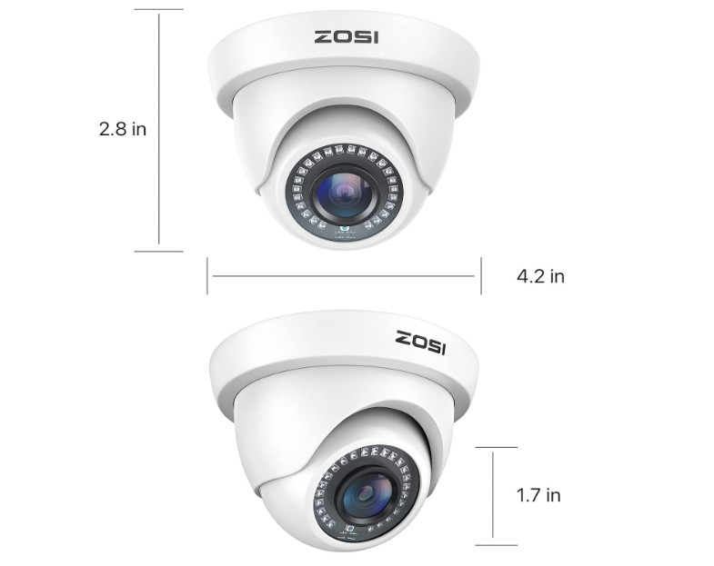 Kit 2 Cámaras Seguridad 1080P HD 2MP, Visión Nocturna 80ft, CCTV Interior/Exteri gallery