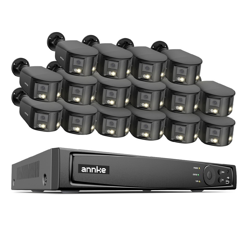 ANNKE 16CH NVR 4K POE 180° View Security Camera System Two Way Audio Color Night gallery